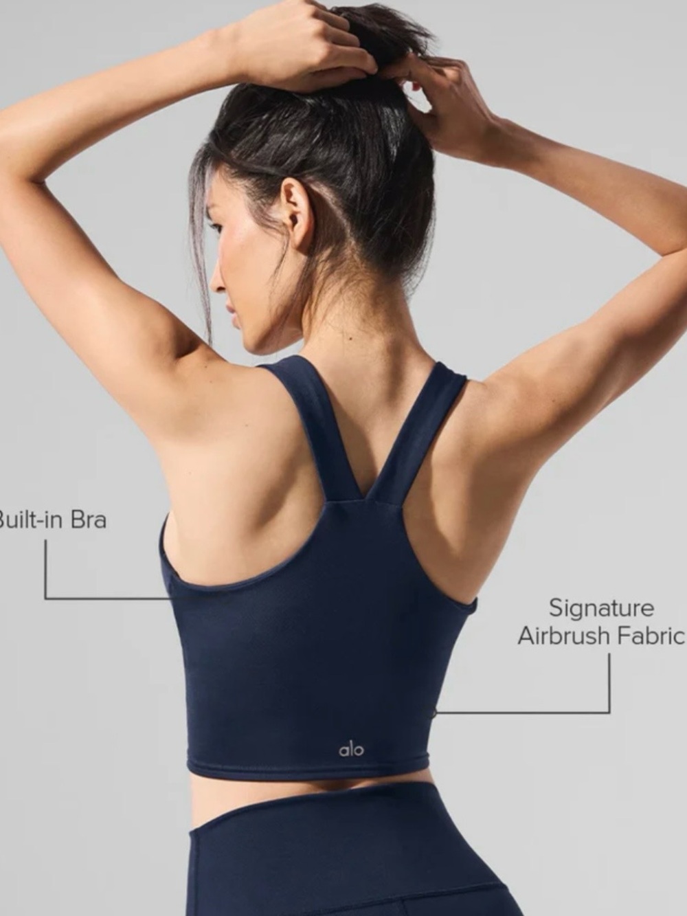 Alo real bra tank - Navy blue